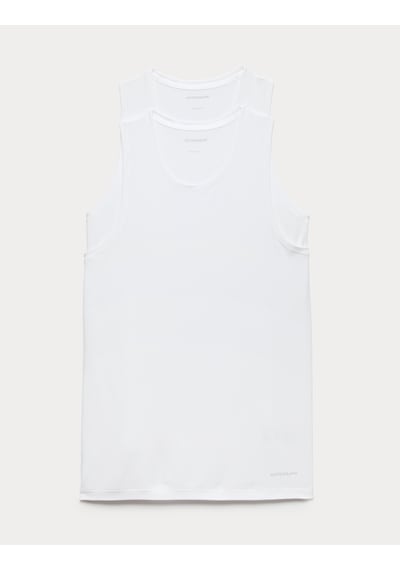 Marks & Spencer 2'li Modal Karışımlı Esnek Kolsuz Atlet T14001606a Beyaz