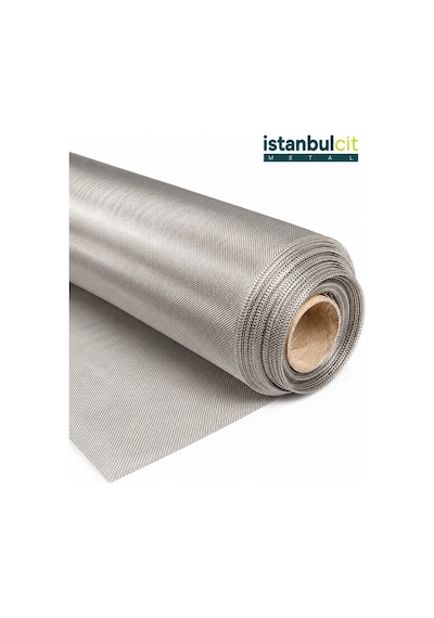 İstanbul Çit Metal 304 Paslanmaz Mesh Elek Teli 200 Mesh 0,05 Mm 1 X 30 Metre Rulo Filtre Süzgeç Eleme Teli Gri