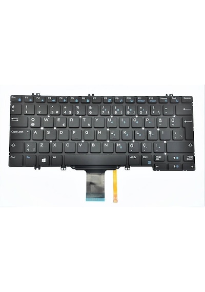 Dell Uyumlu Latitude 27WD Notebook Klavye (Siyah TR) IŞIKLI