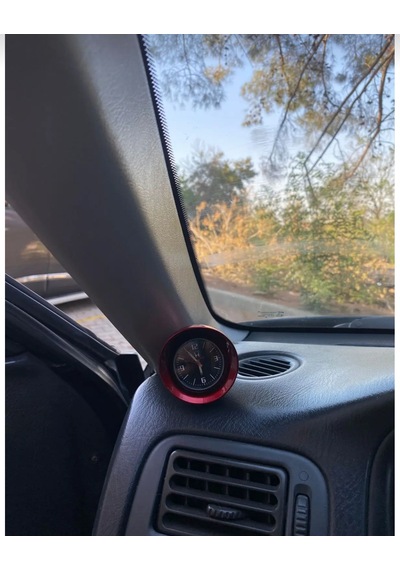 Honda Civic 1989 2025 Uyumlu Araç İçi Saat Honda Logolu Carbon Kaplama Tasarı -