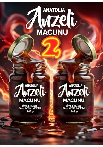 2 X 240 Gr Anzeli Anatolia Toros Polenli Ginsengli Karışık Ballı Bitkisel Besin