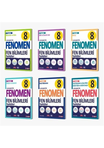 Fenomen 8. Sınıf Fen Bilimleri Fasikül Seti 6 Fasikül