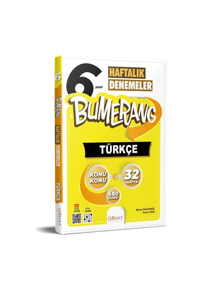 Günay 6. Sınıf Bumerang Türkçe 32 Haftalık Denemeler