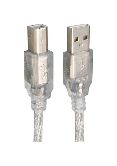 1,5 Metre Uzunlukta Şeffaf Usb Yazıcı Kablosu