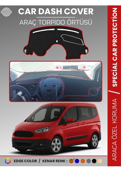 Ford Courier 2013-2020 Ekransız Torpido Örtüsü Panel Koruma Tam Uyum Çatlamayı Önler Kolay Montaj - 353 Stiloto