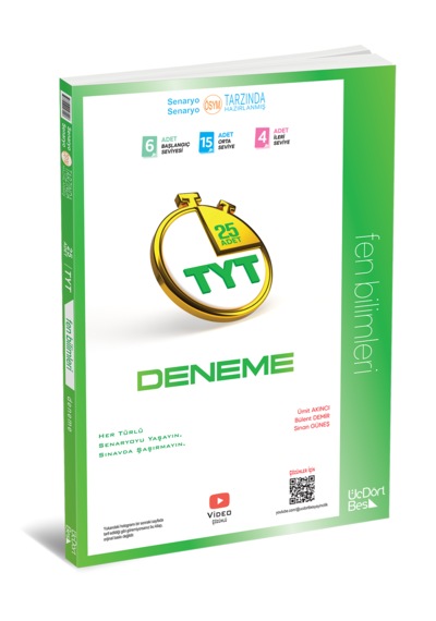 Üçdörtbeş 345 Tyt 25 Li Fen Bilimleri Deneme Güncel Baskı 2026
