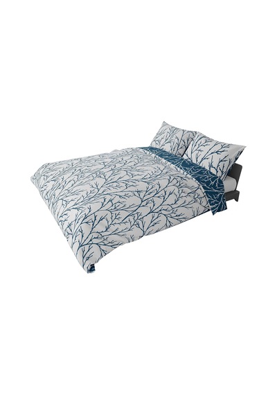 Desenli Pamuk Saten Nevresim Setleri, Lacivert, Queen Size Çok renkli