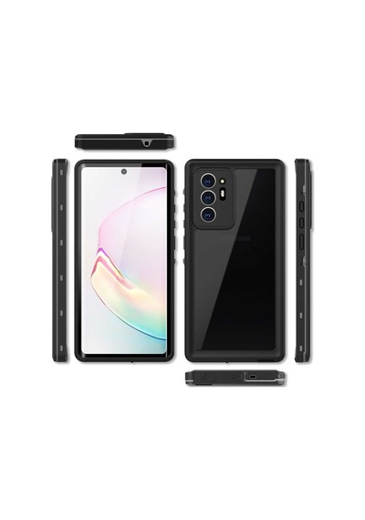 Xemu Galaxy Uyumlu Note 20 Ultra Kılıf 1-1 Su Geçirmez Kılıf - Siyah Siyah