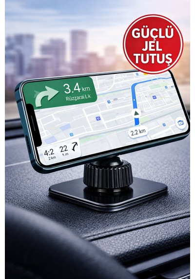 Jel Yapışkanlı Araba Telefon Tutucu Torpido Tipi, Güçlü Tutuş, Navigasyon Standı