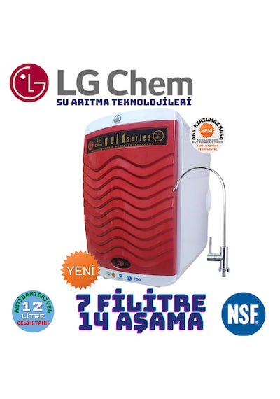 Lg Chem Gold Beyaz Kırmızı 12lt 7 Filtre 14aşama Su Arıtma Cihazı