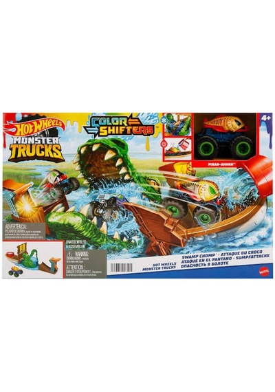HGV14 HOT WHEELS MONSTER TRUCKS RENK DEĞİŞTİREN ARAÇLAR TİMSAHTA