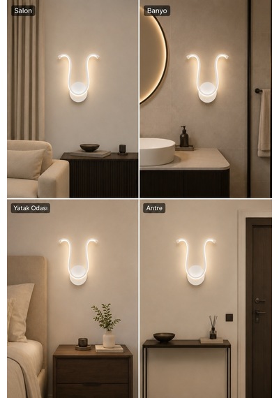 Vira Modern Led Duvar Apliği Günışığı Beyaz
