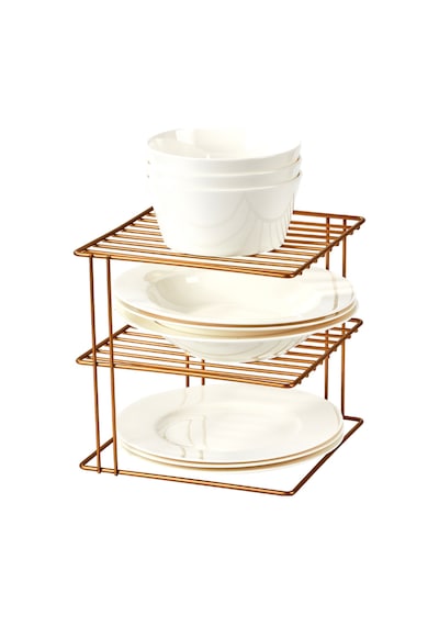 Edora Home 3 Katlı Dolap Içi Düzenleyici Çok Amaçlı Rose Raf - Metal Paslanmaz