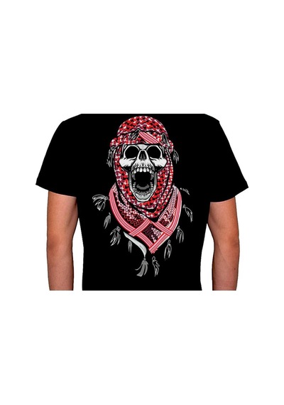 Arabic Skull Kuru Kafa Arabia Qatar Tişört Unisex T-shirt 001