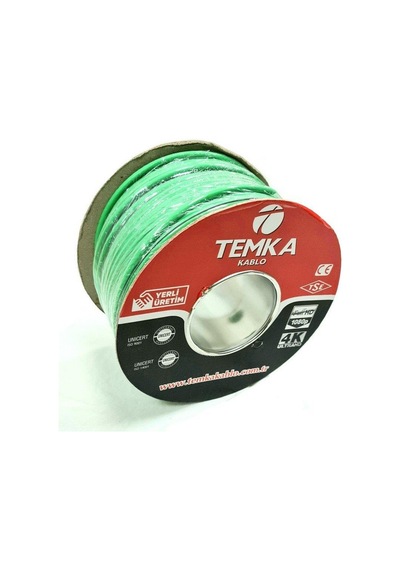 Temka Rg6U4 Tse'li Anten Kablosu 100 M Yeşil