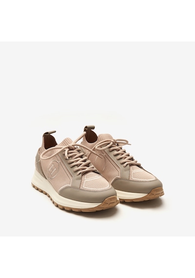 Bej Sneaker Erkek 24314 Huds Triko Nakış