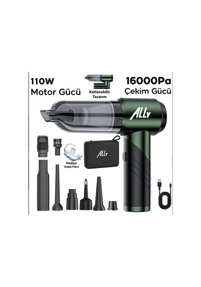110w Ultra Güçlü Turbo Araç Ev Süpürgesi Araba Yıkama Süpürgesi 1 Saat Kullanım Şarjlı