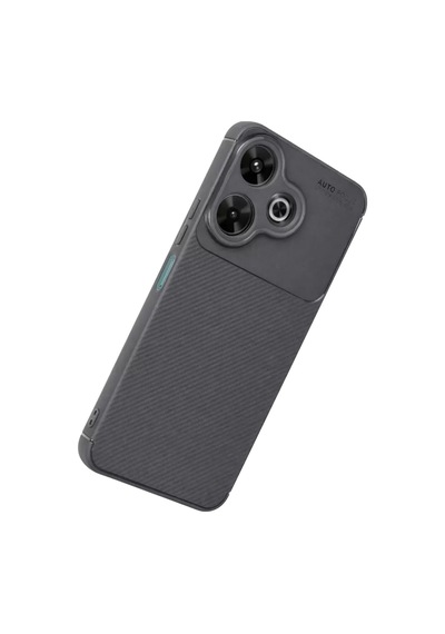 Xiaomi Redmi 13 4g Kılıf Auto Focus Karbon Kapak - Gri -