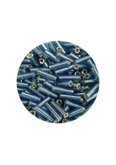 Uzun Boru Kesme Boncuk Çap 2mm Uzunluk 10 Mm - 60 Gram - Camgöbeği Mavi - Bnc267 Diğer