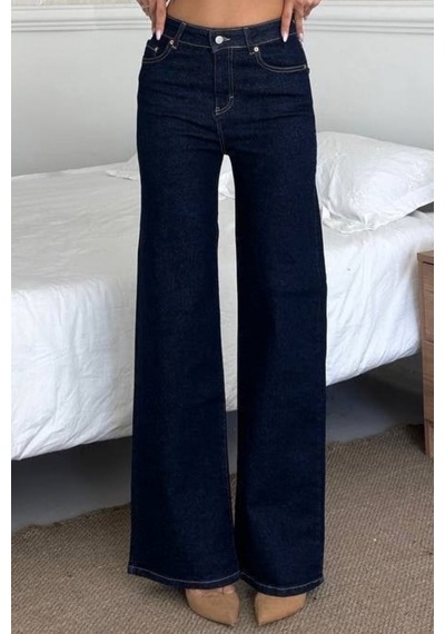 Balenbi Kadın Yüksek Bel Jean Yıkamalı Geniş Paça Palazzo Kot Pantolon 1239 - Premium Seri Lacivert 2328 Balenbi Kadın Yüksek Bel Jean Yıkamalı Geniş Paça Palazzo Kot Pantolon 1239 - Premium Seri Lacivert 2328