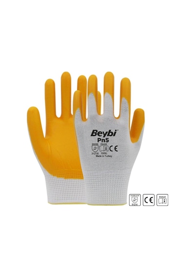 Beybi Sarı Nitril Eldiven Pn5 No 10