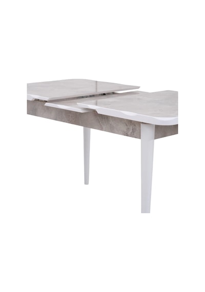 Rambla Mdf Açılır Lak Panel Mutfak Masa Sandalye Takımı 80 130cm Beyaz