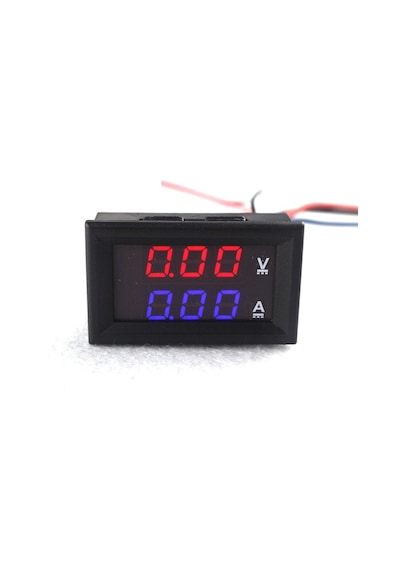 Dijital Dual Voltmetre Ampermetre Volt Akım Ölçer Dc 0 100V 10A