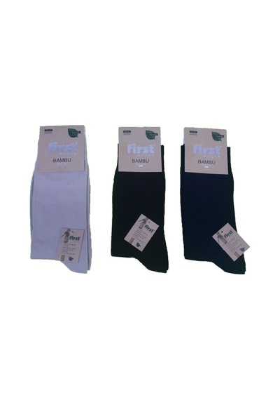Bonbonetti 12 Çift Karışık Renk Dikişsiz Bambu Çorap Çok Renkli