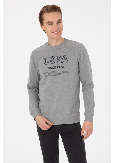 U.s. Polo Assn. Erkek Gri Melanj Sweatshirt 50308693-vr086 Grı Melanj