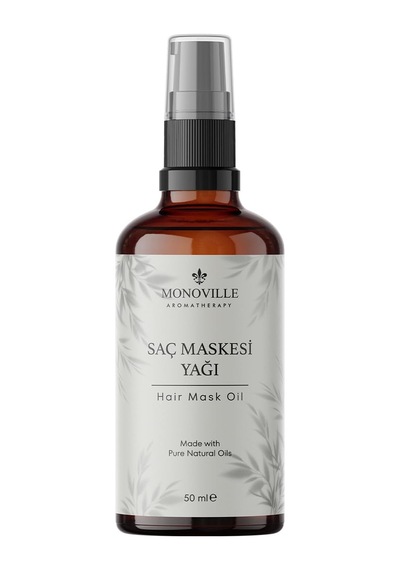 Saç Maskesi Yağı 50 Ml Cam Şişede%100 Saf Ve Doğal Hair Mask Oil