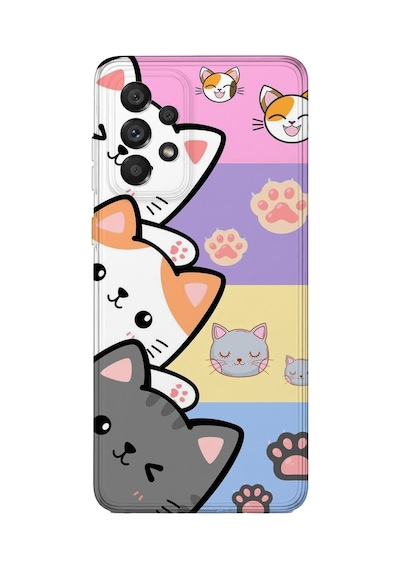 Samsung Galaxy M52 Uyumlu Baskılı Şeffaf Telefon Kılıfı Koleksiyon: Pawprint Stories 3
