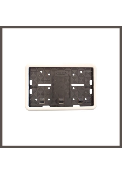 Bezos Çerçeveli Motor Plakalık Plaka Altlığı Beyaz 17x26 Cm Nxrlvng