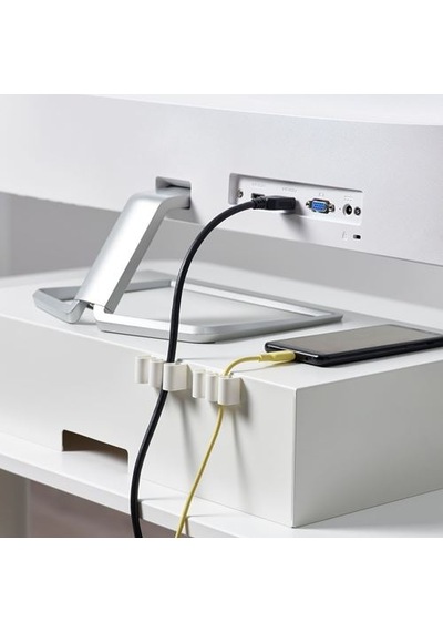 Ikea Kalkstuff Kablo Tutucu, Beyaz, 3'lü Set