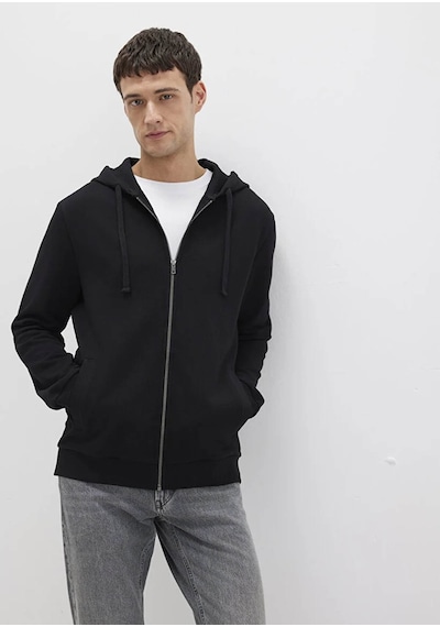 Mavi Kapüşonlu Full Siyah Erkek Sweatshirt M0s10423-900 Siyah