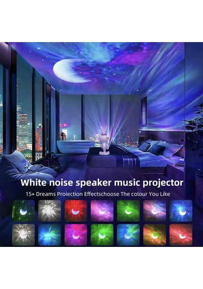 Astronot Galaxy Uyumlu Projektör, Rgb Led Gece Lambası, Hoparlörlü, App + Uzaktan Kumandalı