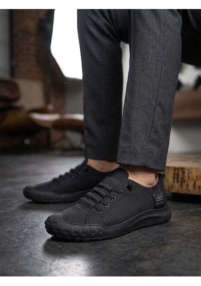 Ba0248 Boa Siyah Esnek Bağcıklı Ultra Hafif Nefes Alan Sneaker Ayakkabı