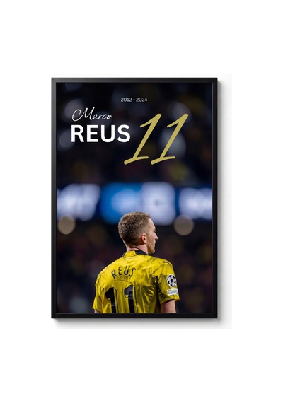 Marco Reus Dortmund Veda Siyah Çerçeveli Tasarım Tablo Spor Poster