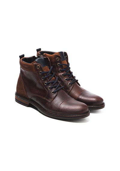 Bot Erkek 1041 021 Wk-john May Orkut Suede Cognac Kahve
