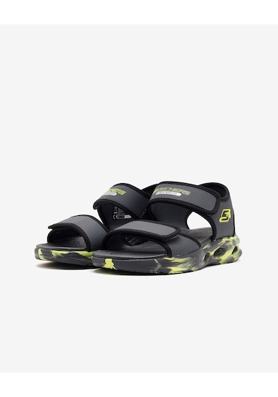 Skechers Sola Glow Sandal Büyük Erkek Çocuk Gri Işıklı Sandalet 407032l Ccbk Gri