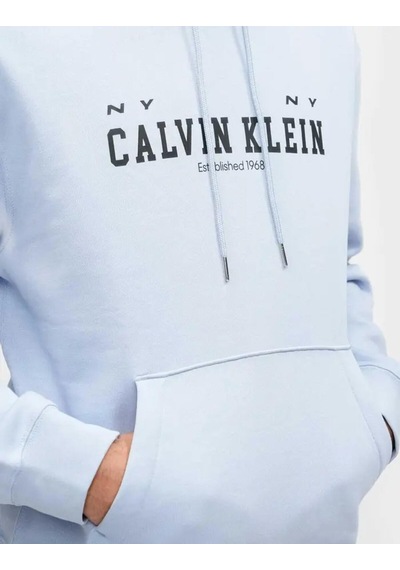 Calvin Klein Ls 350fleece Collegıate Hoodıe Mavi Erkek Sweatshirt