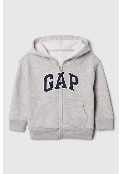 Gap Relaxed Erkek Bebek Grifermuarlı Kapüşonlu Sweatshirt-10108 Gri