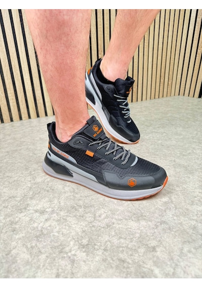 Günlük Erkek Sneaker Bağcıklı Kalın Tabanlı Rahat Hafif Spor Ayakkabı 2019 Füme- Orange- Siyah Günlük Erkek Sneaker Bağcıklı Kalın Tabanlı Rahat Hafif Spor Ayakkabı 2019 Füme- Orange- Siyah