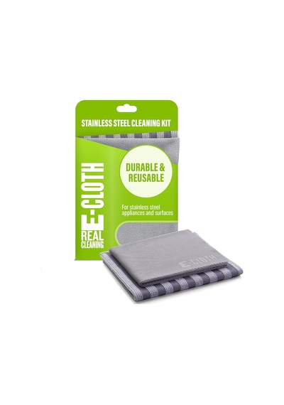 Paslanmaz Çelik Temizleme Bezi, Mikrofiber, Gri, 1 Paket Belirtilmemiş