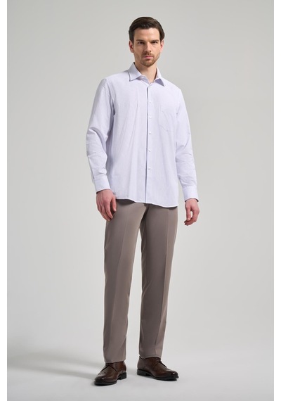 İmza Uzun Kol Çizgili Desen Bez Ayağı Sert Yaka Cepli Pamuklu Classic Comfort Fit Gömlek 1004250172 Mavi İmza Uzun Kol Çizgili Desen Bez Ayağı Sert Yaka Cepli Pamuklu Classic Comfort Fit Gömlek 1004250172 Mavi