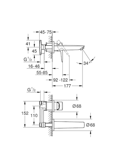Grohe Bauedge İki Delikli Lavabo Bataryası 20474001