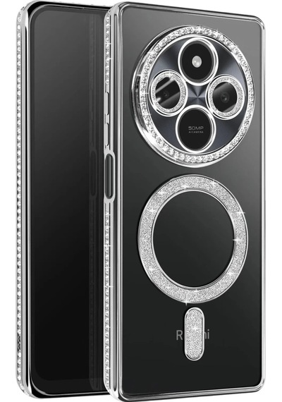 Xiaomi Redmi 14c Joke Simli Magneticsafe Kılıf - Gümüş
