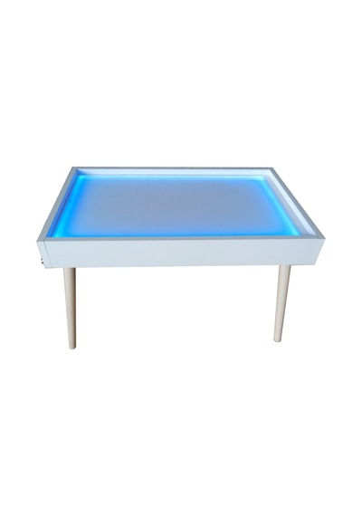 Damla Toys Montessori Ahşap Çocuk Işıklı Aktivite Oyun Masası Beyaz