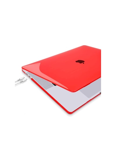13" Apple Uyumlu MacBook Pro M2 A2686 Kristal Kırmızı Koruyucu + Ekran Filmi