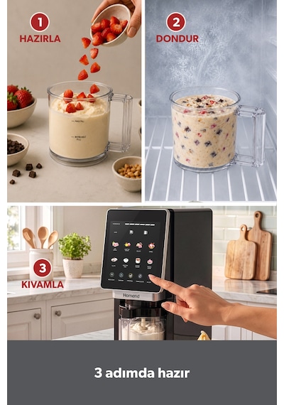 Homend IceArtizan 8-in-1 Dondurma Ve Frozen Makinesi