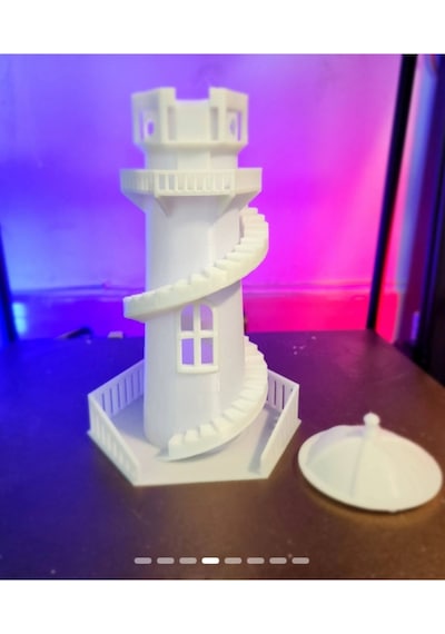 Masal Işığı: 3d Baskı Hollanda Değirmeni Gece Lambası Usb / Pla Malzeme 13 X 21